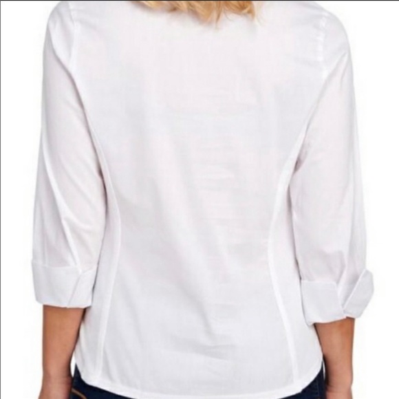 Zac & Rachel White Pleated Blouse - Picture 4 of 8